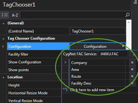 Canvas Preview: Tag Chooser - Configuration